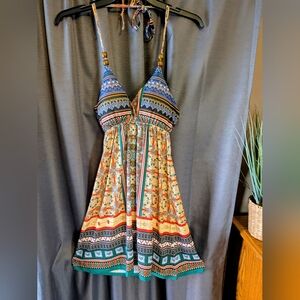 5th & Love Multicolor Bohemian Halter Dress Sz. S